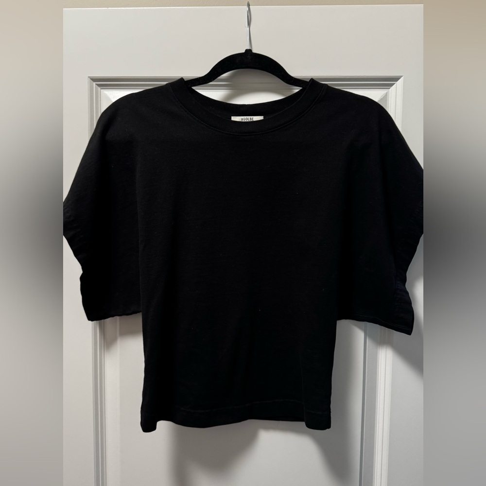 Agolde Black Short Sleeve Britt Tee